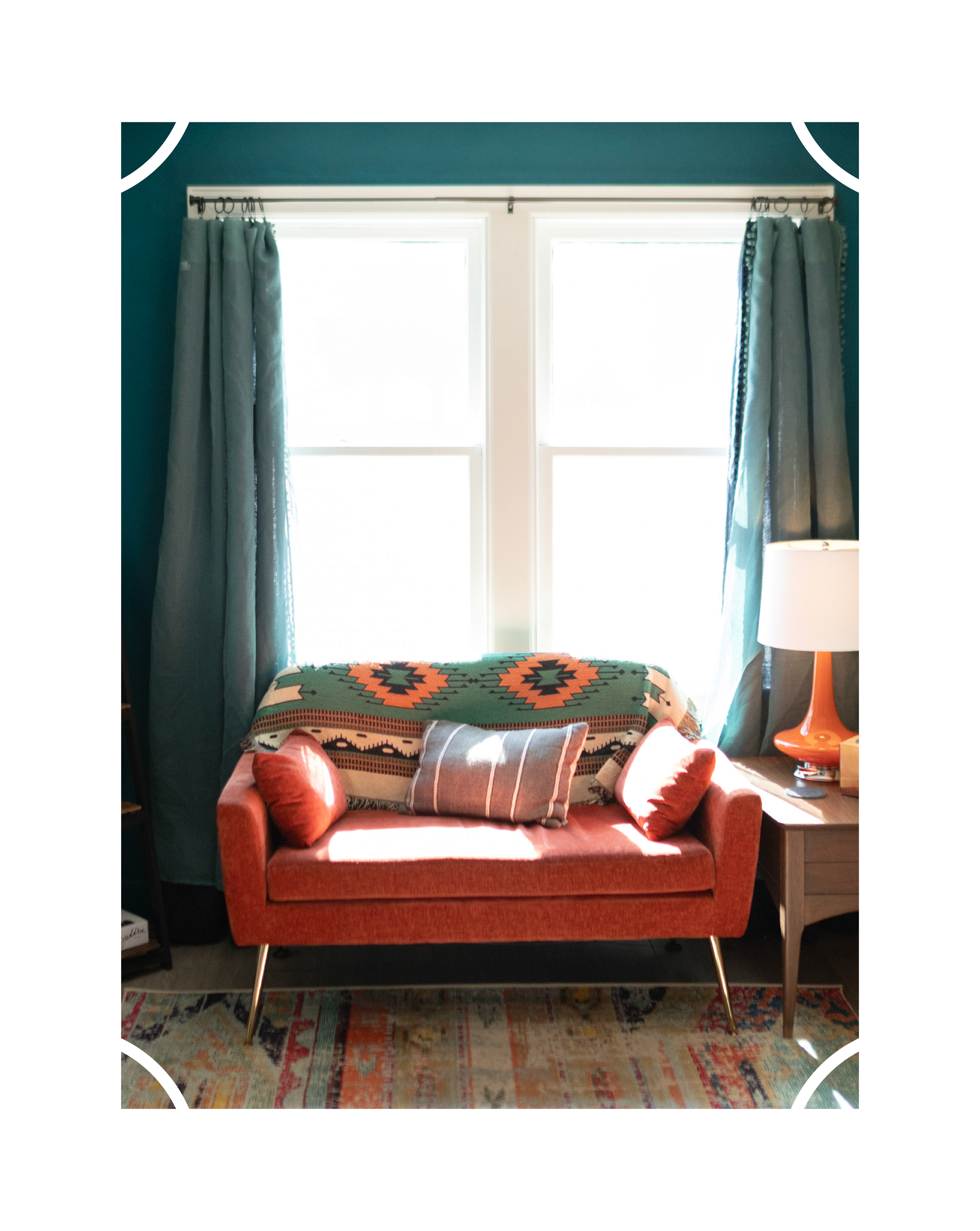 Comfy couch at Moxie Counseling in Wichita, Kansas