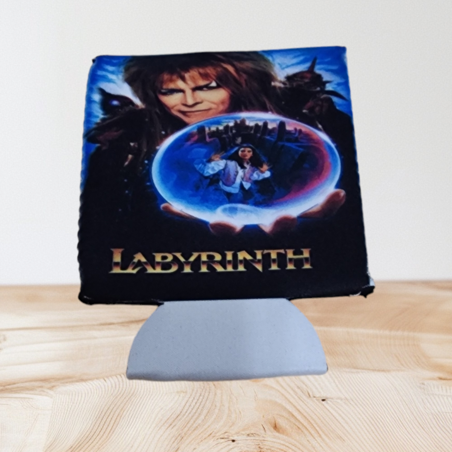 Labyrinth movie poster drink koozie
