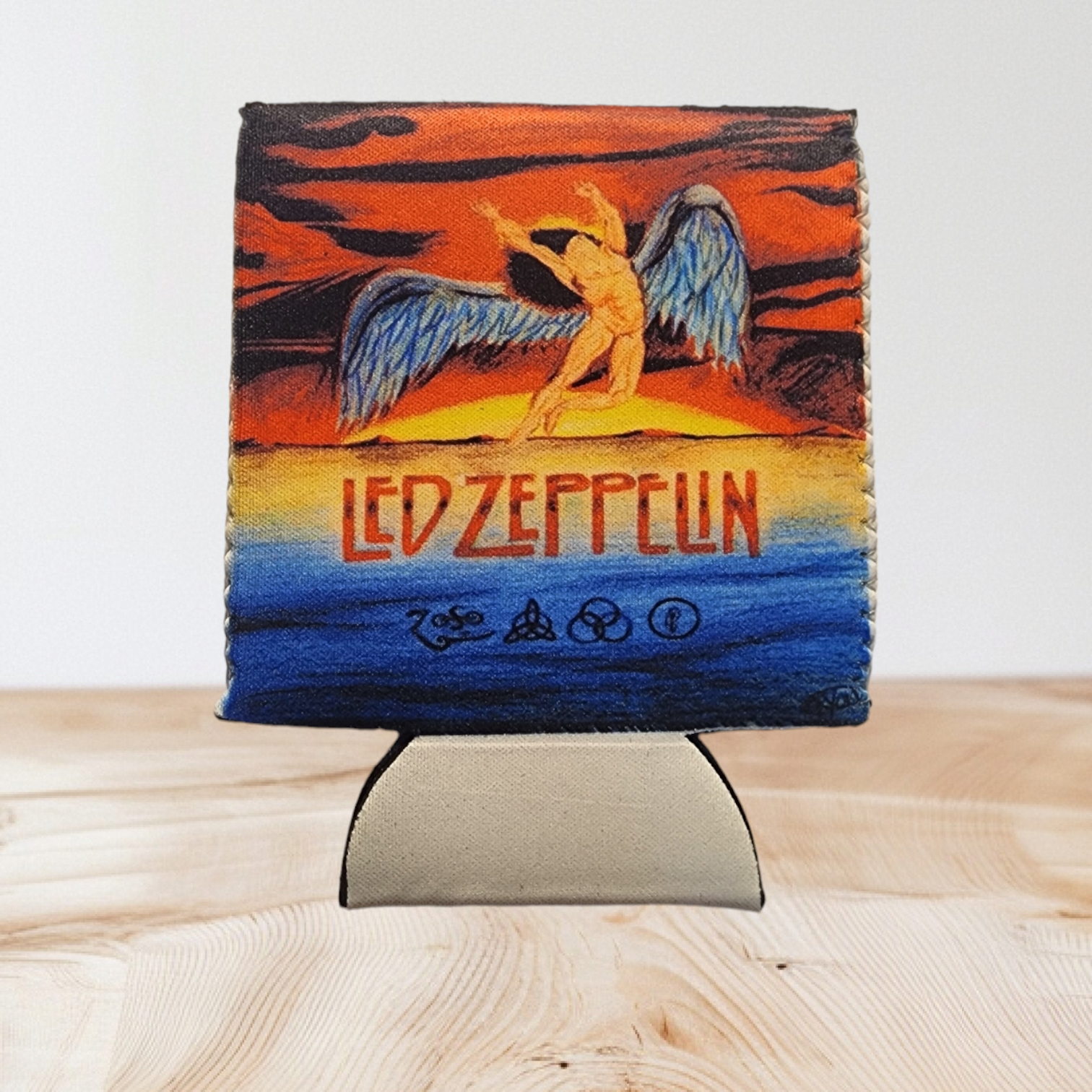 Led Zeppelin Zoso drink koozie