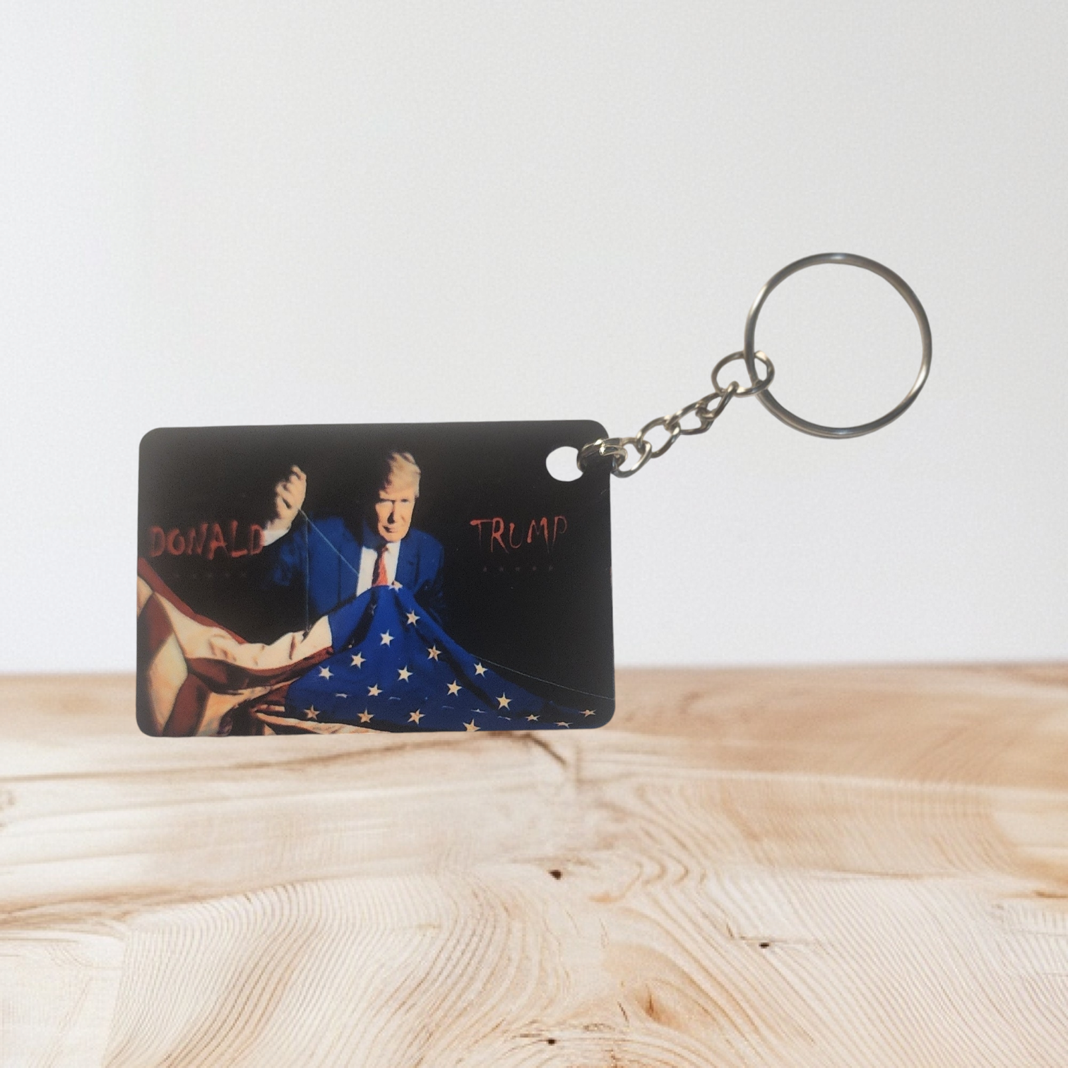 Donald Trump sewing American Flag Keychain