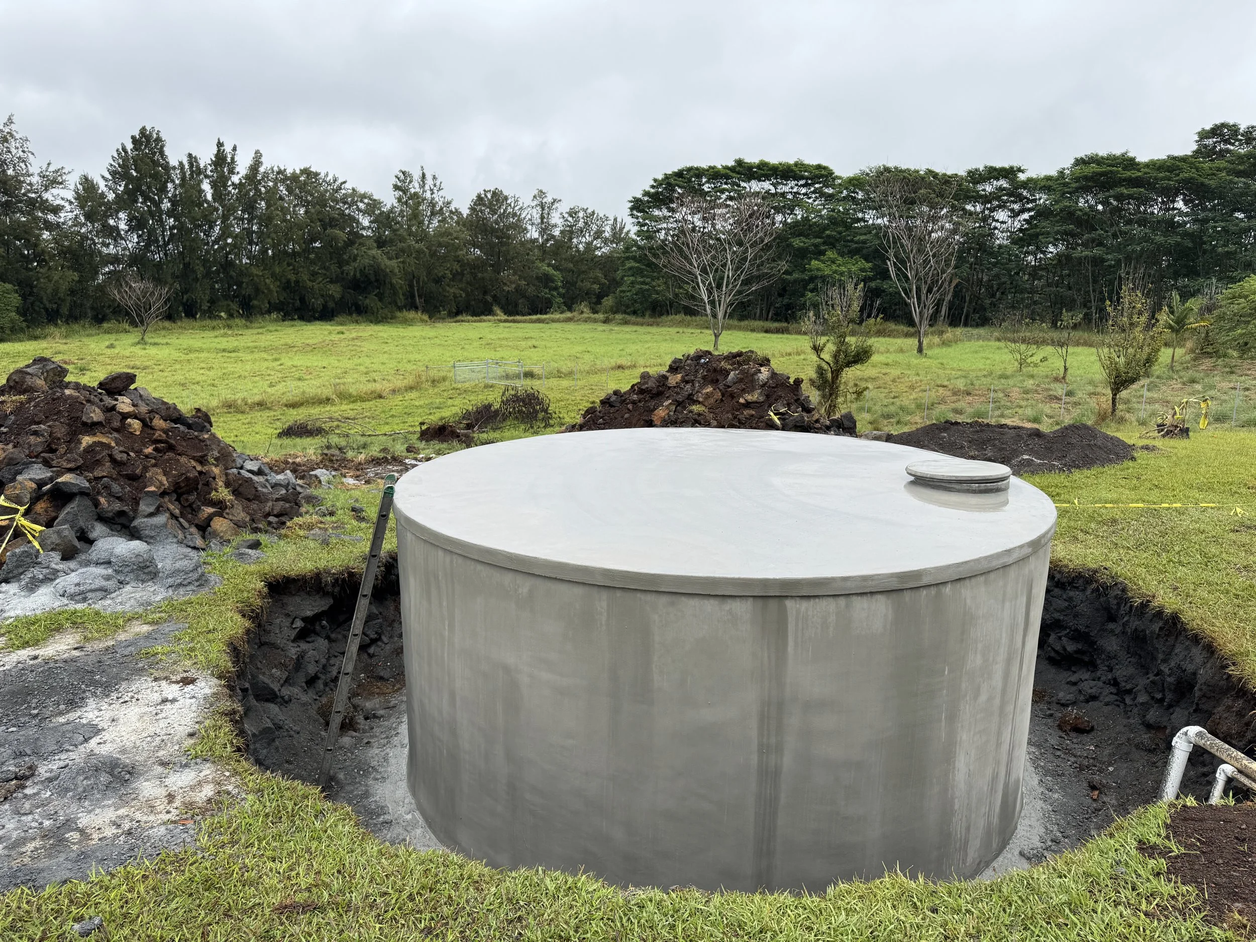 Tank is complete and ready for backfill