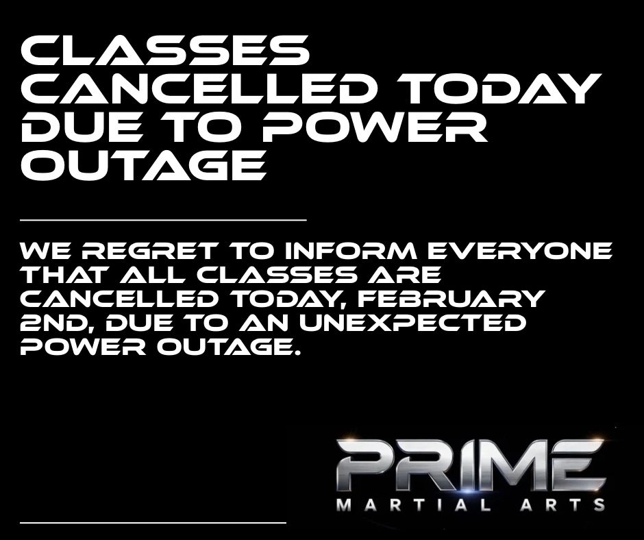 Due to heavy wind gusts and extended duration of power loss, we have decided to CANCEL classes for today at our KAILUA LOCATION. Please be safe if you&rsquo;re traveling and we&rsquo;ll see everyone back on the mats soon enough. Mahalo 🥋