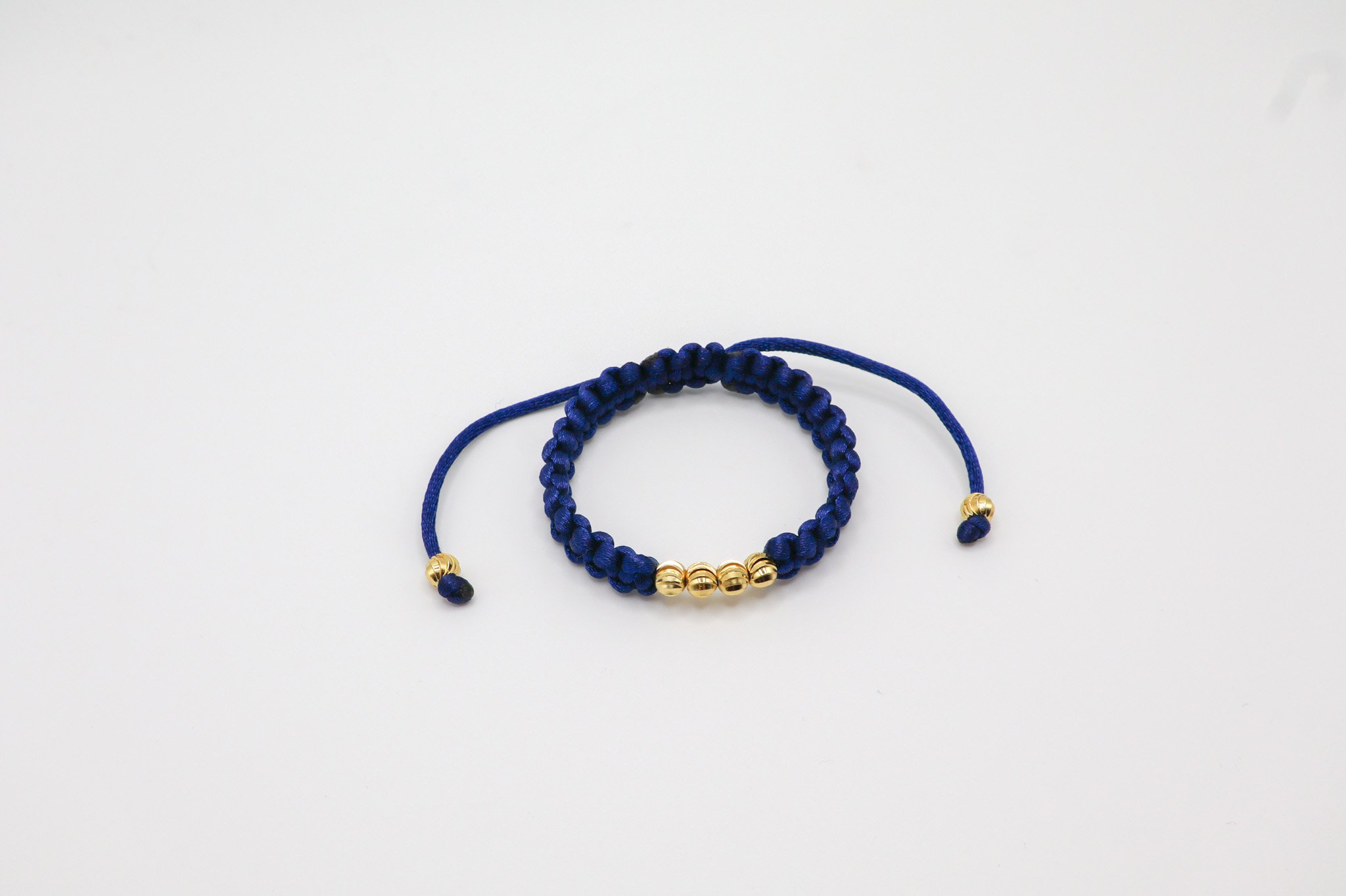 Navy Gold Thick Bracelet