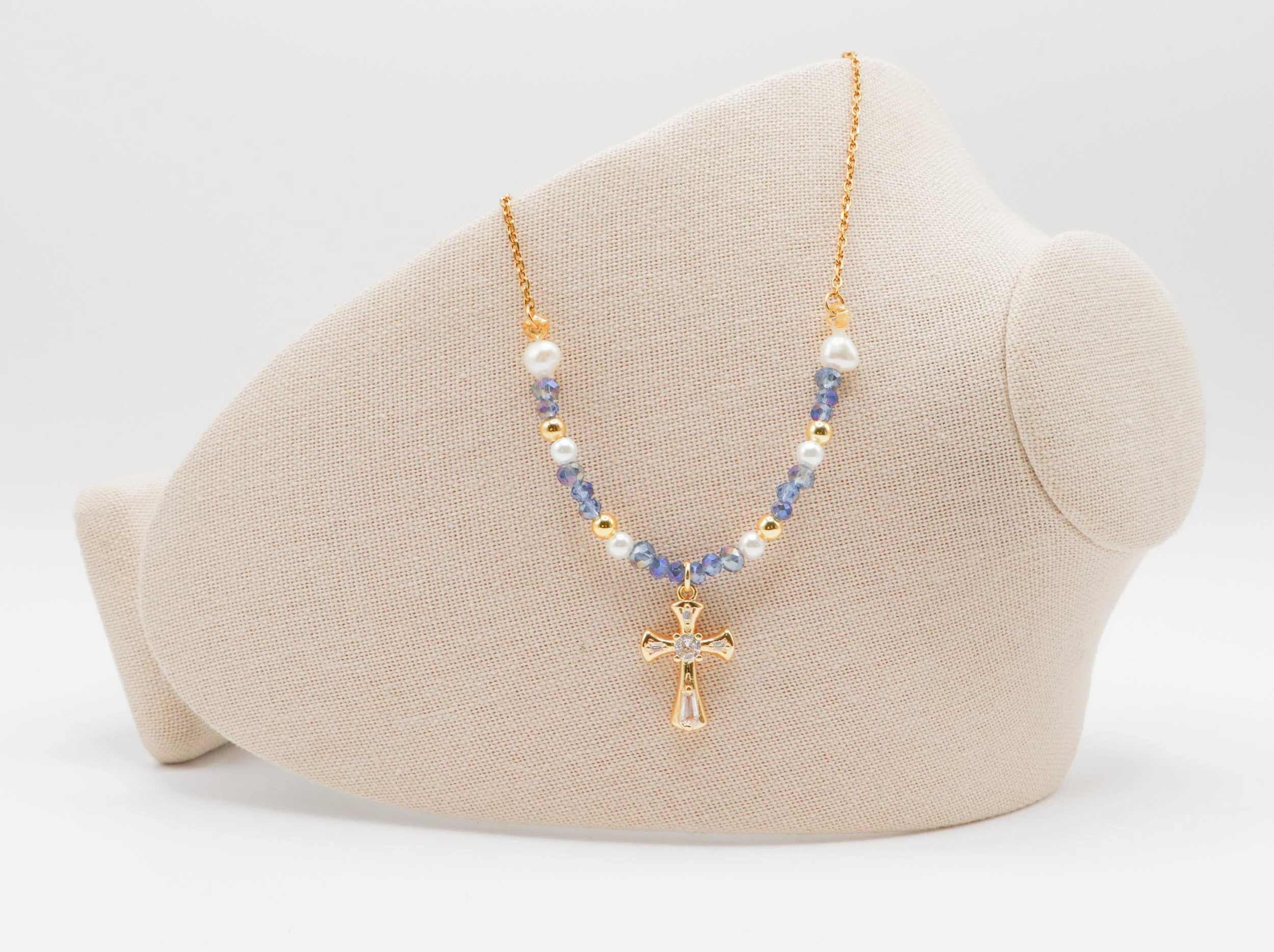 Bleu Cross Necklace