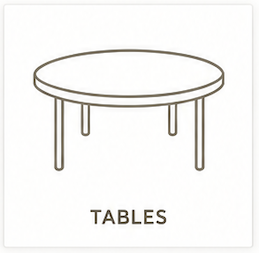 Event table rental icon — Los Angeles & Orange County