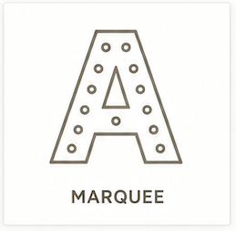 Light-up marquee letter and number rental icon — Los Angeles & Orange County