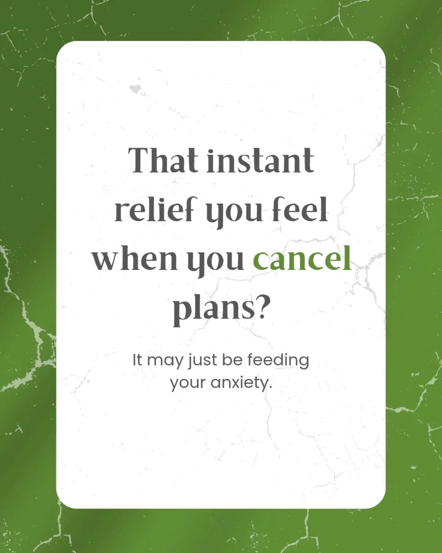 You cancel the plans, put off the phone call or leave the email unopened, and your body settles almost instantly. That relief is real, which is exactly why avoidance is so easy to fall into.

The catch is what your brain learns from it. When you avo