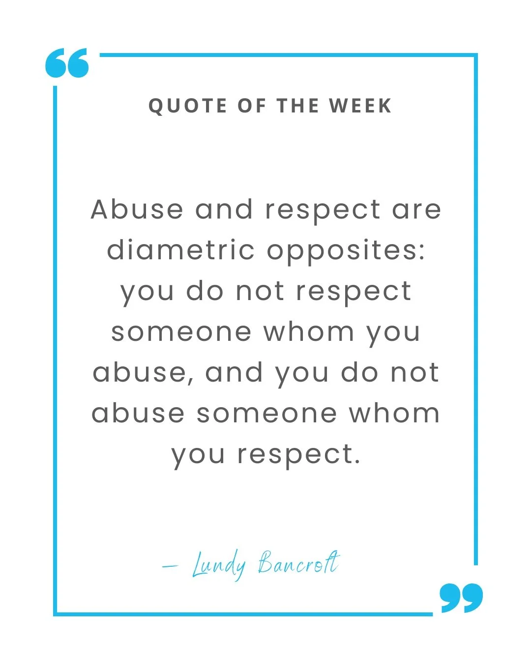 ✨ Quote of the week ✨

October is Domestic Violence Awareness Month - this month's quotes are all related to DV in an effort to help raise awareness to this ever growing issue here in Australia.