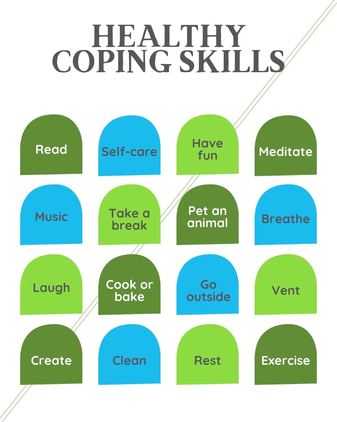 Coping skills don&rsquo;t have to be complicated. Most of the time they&rsquo;re small, ordinary things that give your nervous system a chance to settle: reading, listening to music, stepping outside, patting the dog, cooking something, having a good
