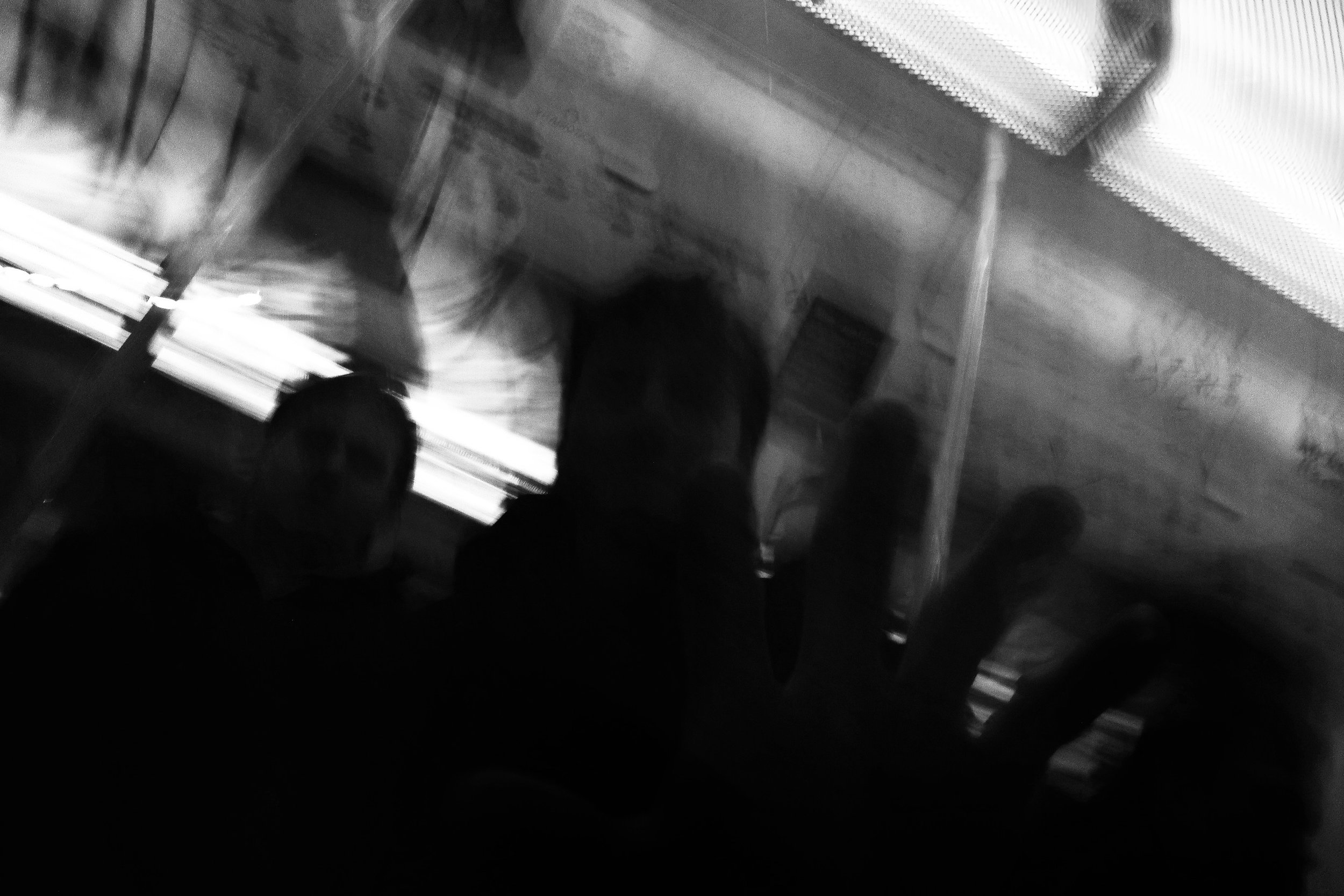 "stopped on a train"