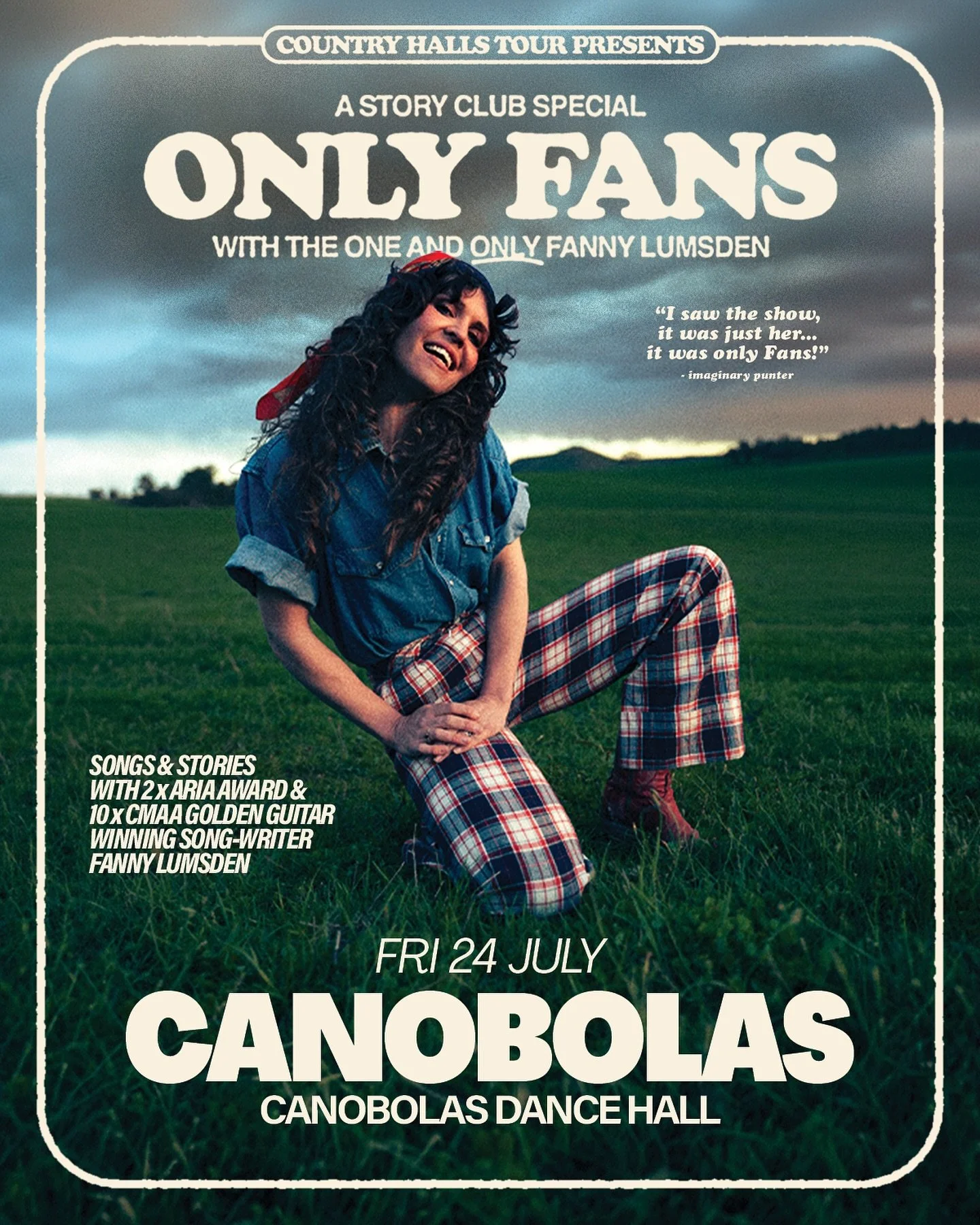 We love @fannylumsden and we love the cheeky title of her new tour, which we&rsquo;re honoured to be part of! 🙌🏼

There will be no nudity, but there will be a bevy of killer songs! 🤣

Tickets have already started moving for this gig, and we&rsquo;