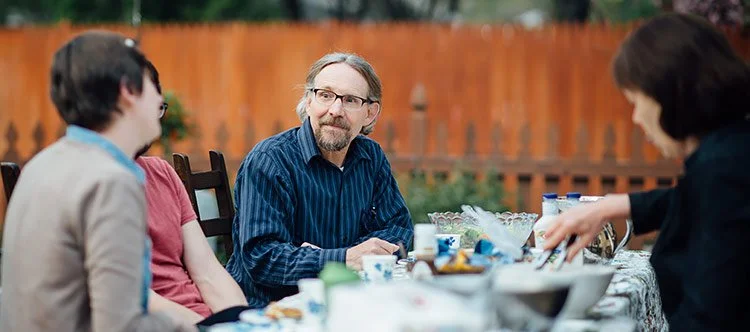 Small Group outdoor meal gathering