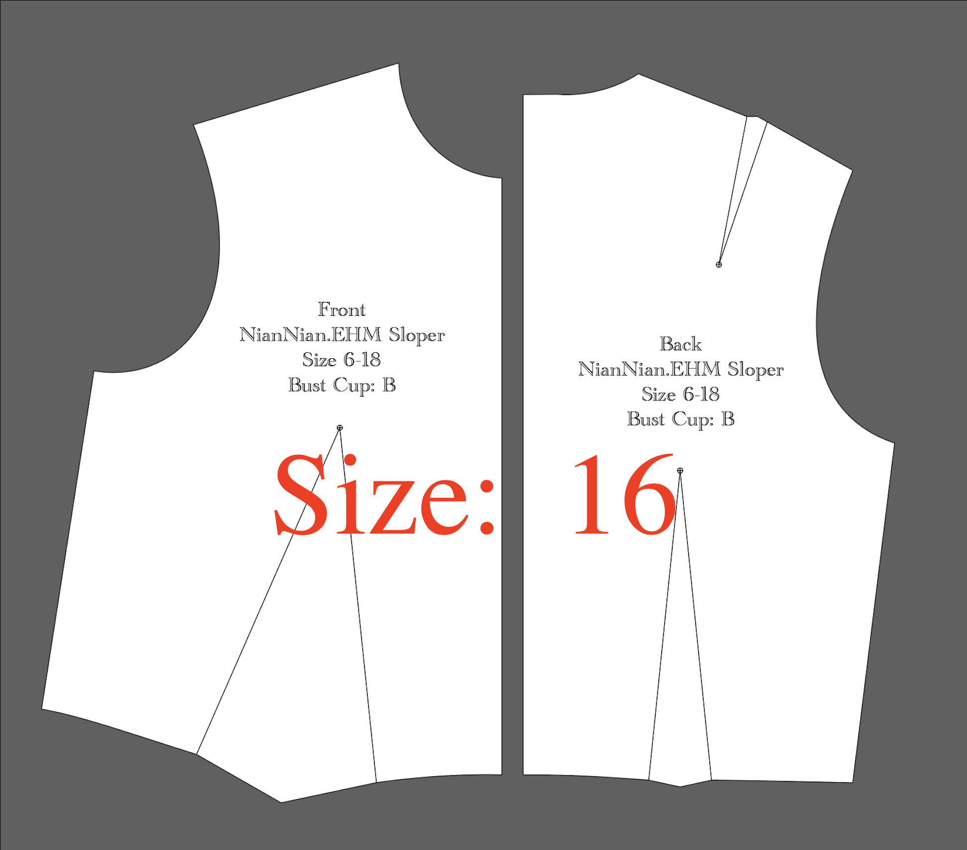 Industry Standard Sloper Size 16