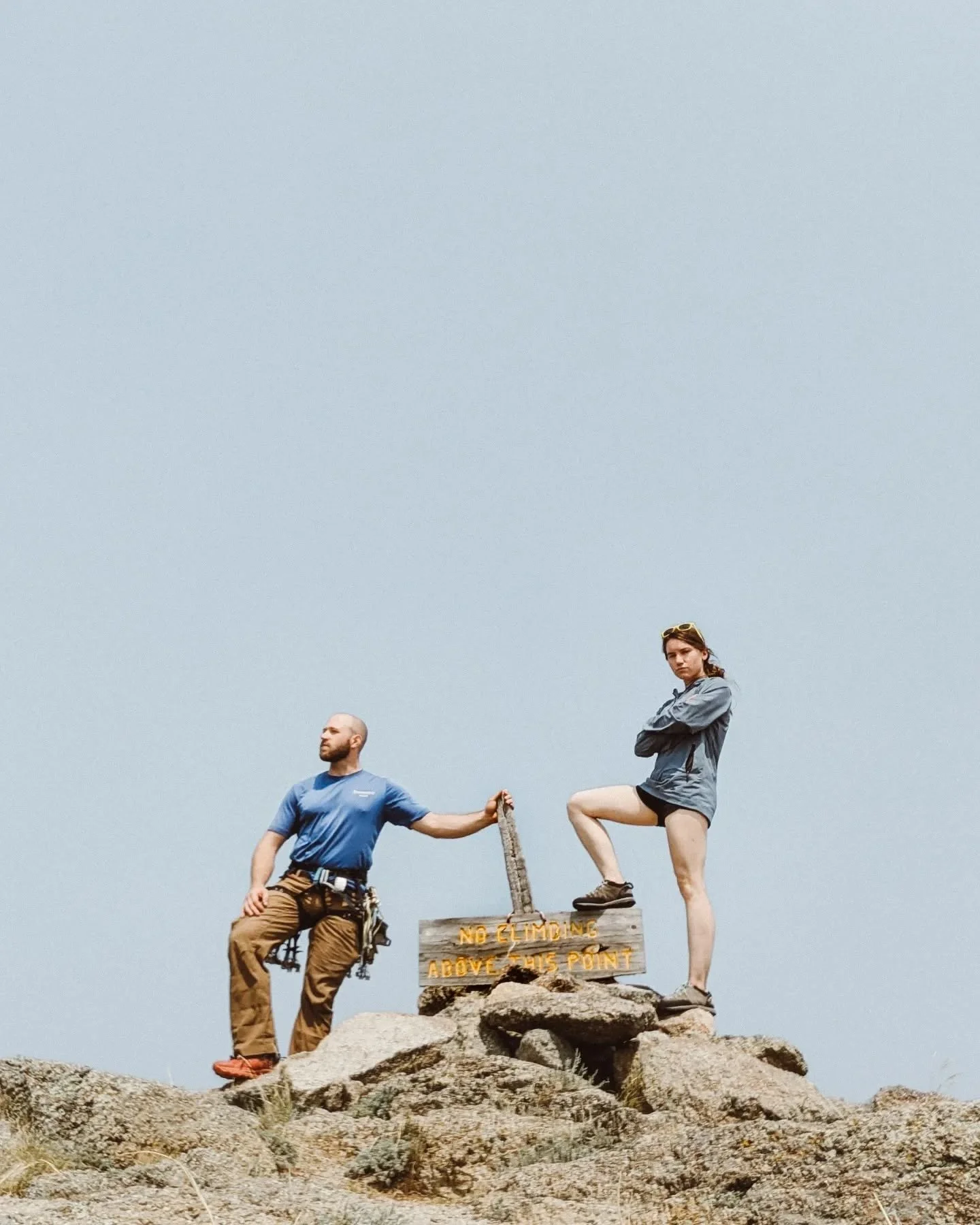 Gumbies with Gobies: "We're here to JAM!!" 
Our new hard rock band performing at a local dive bar in some sub-500 town in eastern Wyoming near YOU! 🤘
.
.
.
#adventure #climblikeagirl #womenwhoexplore #womenwhoclimb #climbinggirls #slaydies