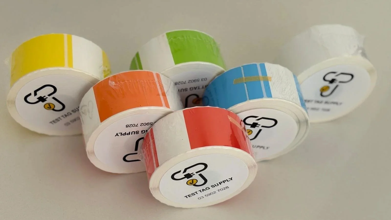 Bulk- Thermal Transfer Test & Tag Label (500 per roll) - Compatible with Godex and Zebra 2824