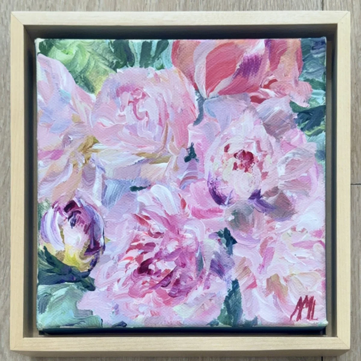 May Peonies signed 6x6 framed.jpg