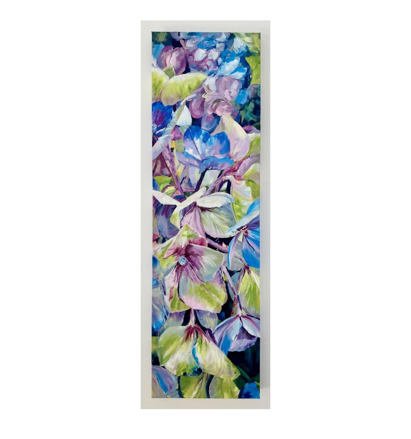 Hydrangea Panel 12" x 36"