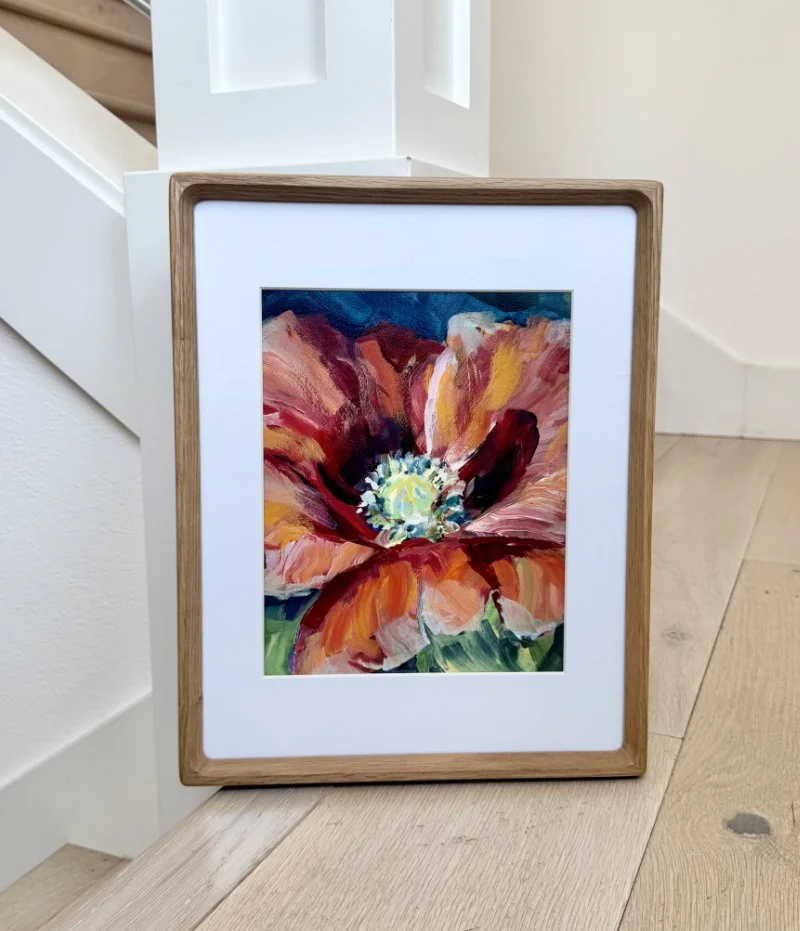 Red Poppy framed - 11x14 frame 8x10 original.jpg