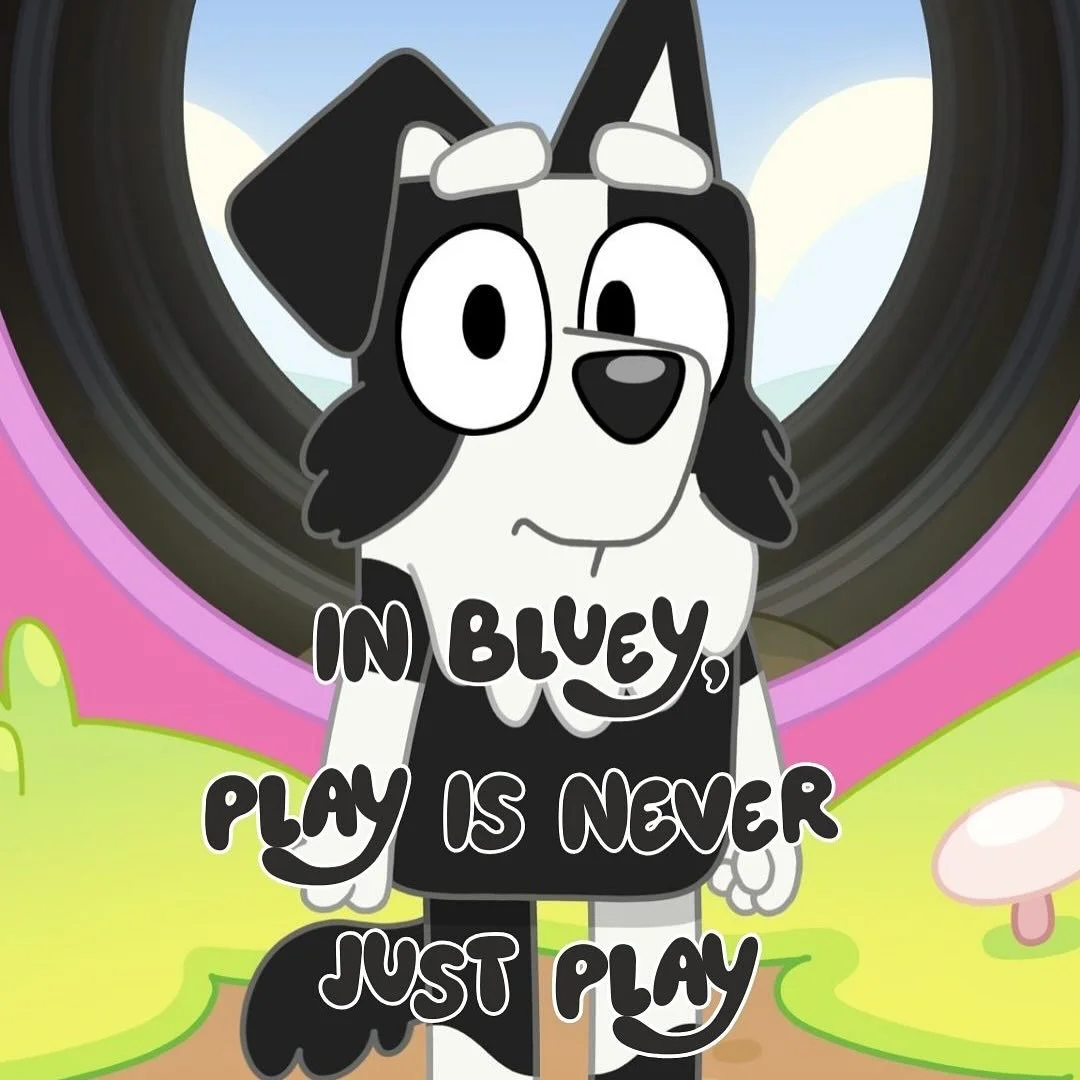 If you know me you know Im a big fan of Bluey but have you ever noticed how in Bluey, the games get deep? 
That&rsquo;s not an accident. Play is how kids process life. 

Bluey gives us a window into how kids use play to make sense of the world.
Play 