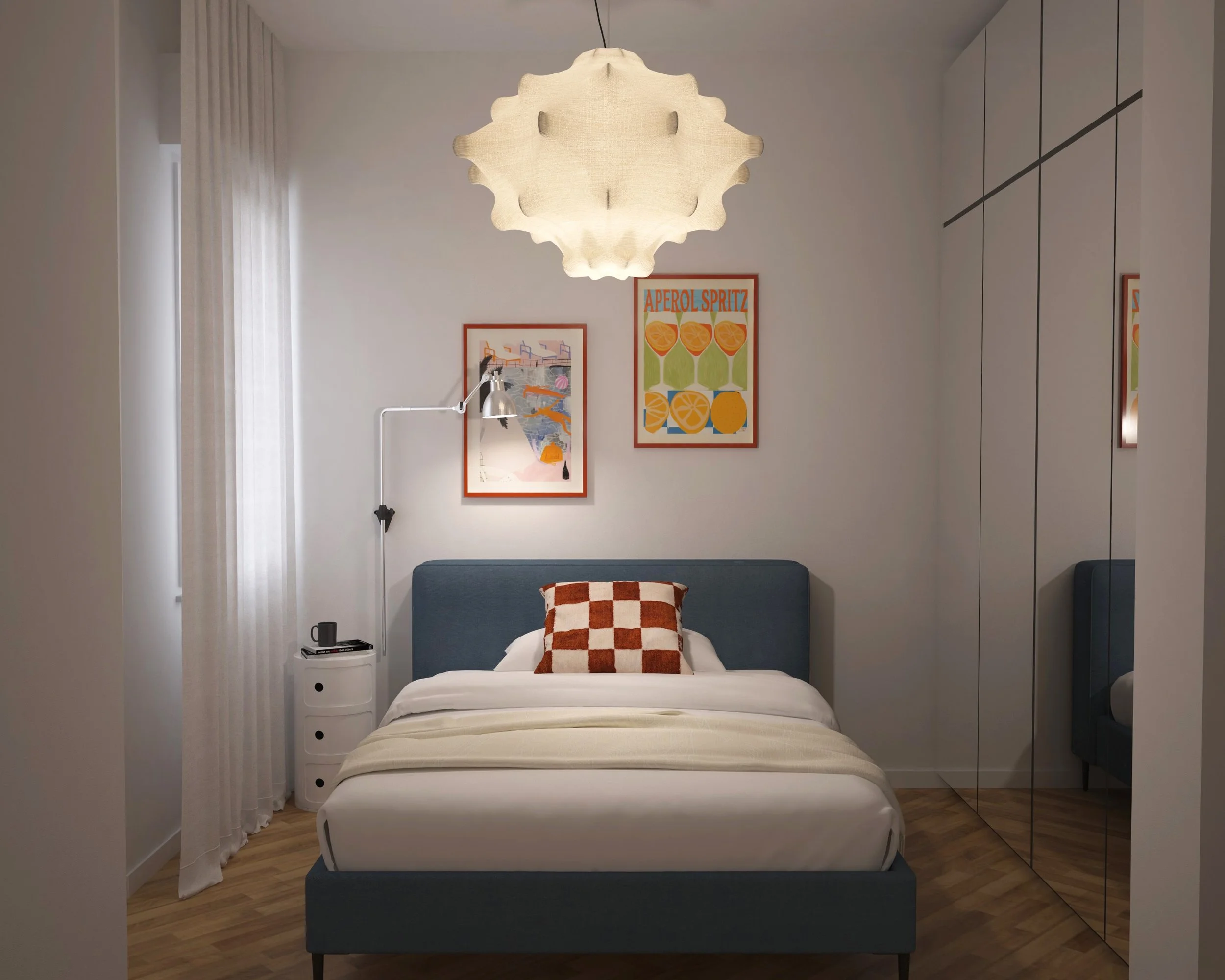 Un carattere fresco e dinamico ed una personalit&agrave; forte con un tocco pop: la camera junior che abbiamo progettato per questo appartamento &egrave; lo specchio di chi la vive!

#interiordesign #bedroomdesign #render