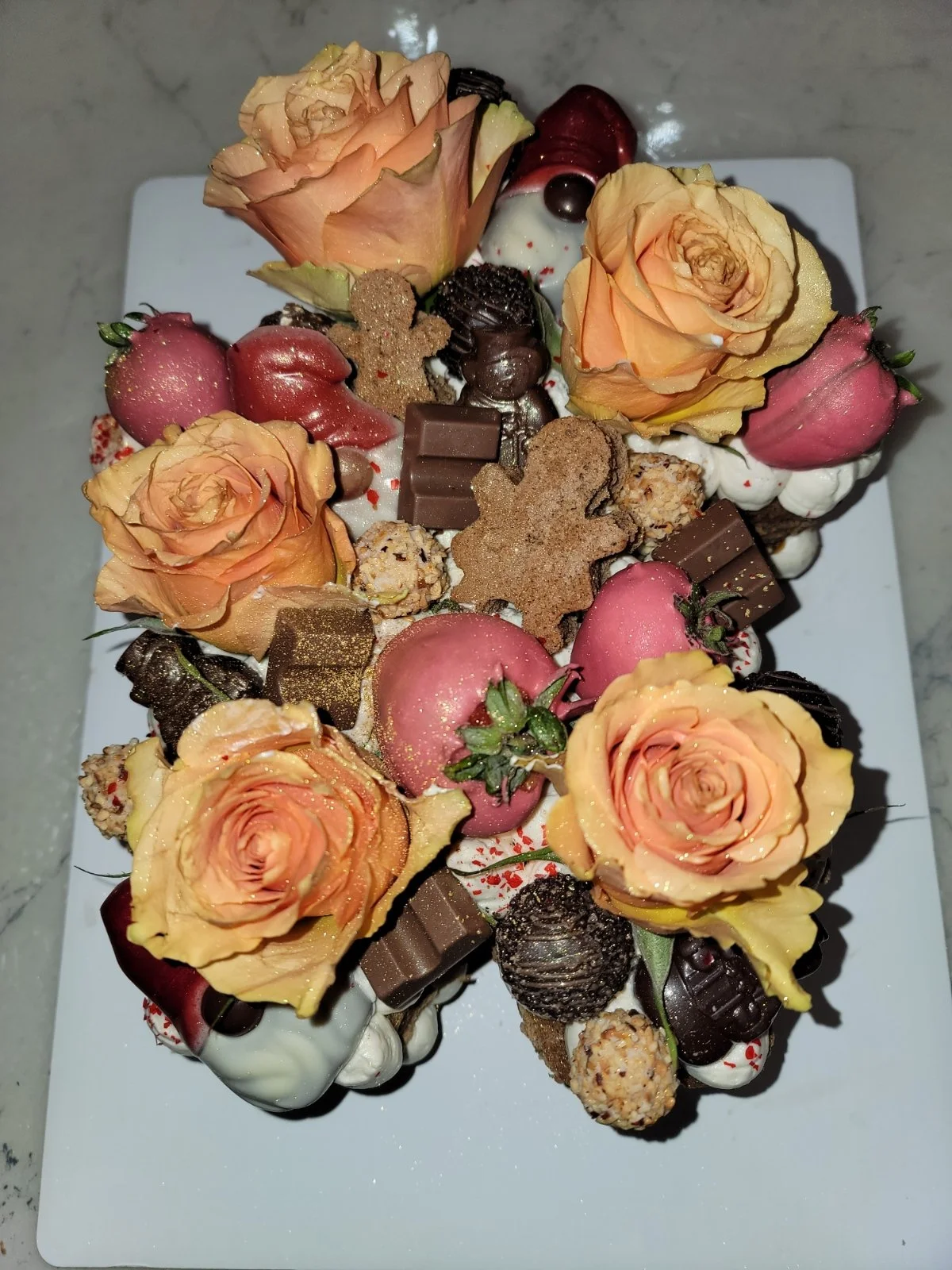 Gingerbread man number cake