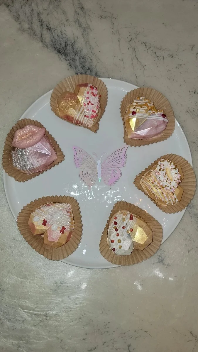 Valentines Day Cake Hearts
