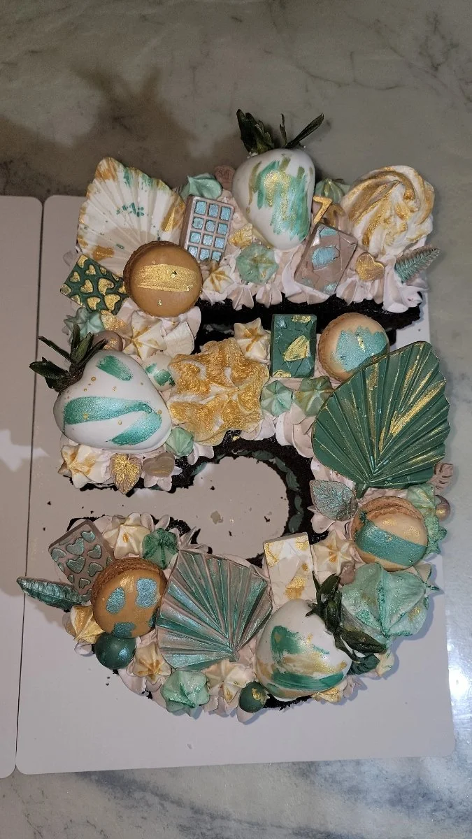 Art Deco Number Cake