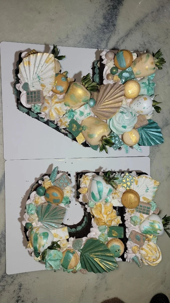 Art Deco Number Cake