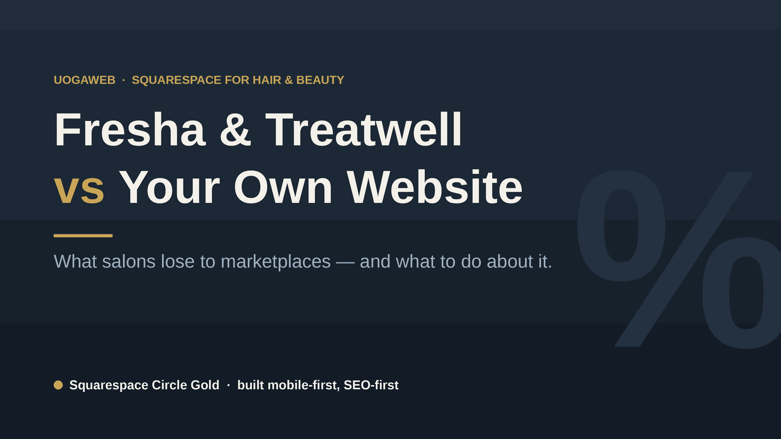 Fresha &amp; Treatwell vs Your Own Website: What Salons Lose to Marketplaces