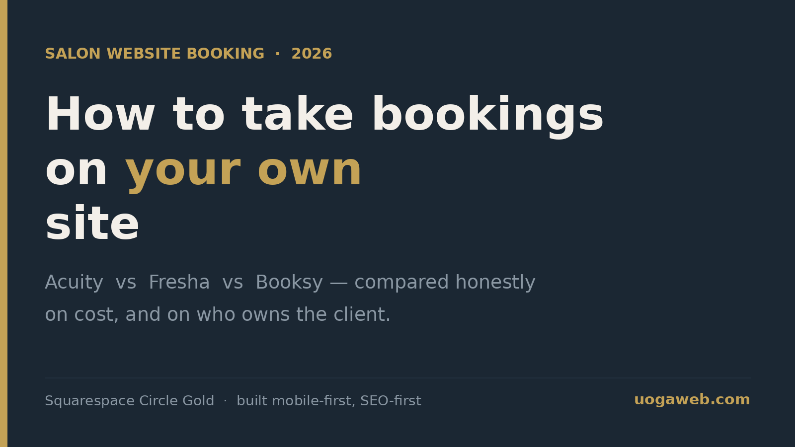 The Best Booking System for a Salon Website (2026): Acuity vs Fresha vs Booksy