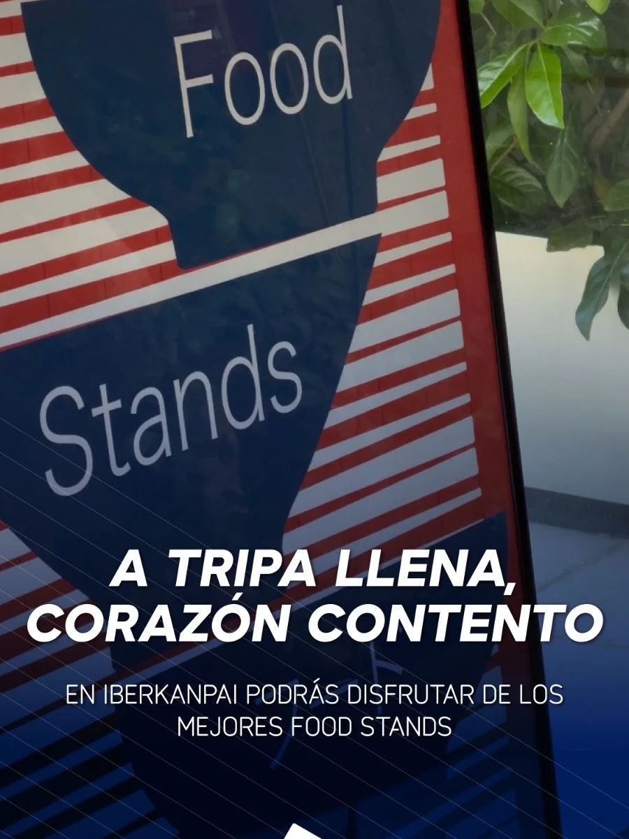 🍱 &iexcl;El hambre tambi&eacute;n es parte del plan!

En Iberkanpai no solo catar&aacute;s sake y productos japoneses de primer nivel &mdash; tambi&eacute;n podr&aacute;s disfrutar de una selecci&oacute;n de food stands con lo mejor de la gastronom&