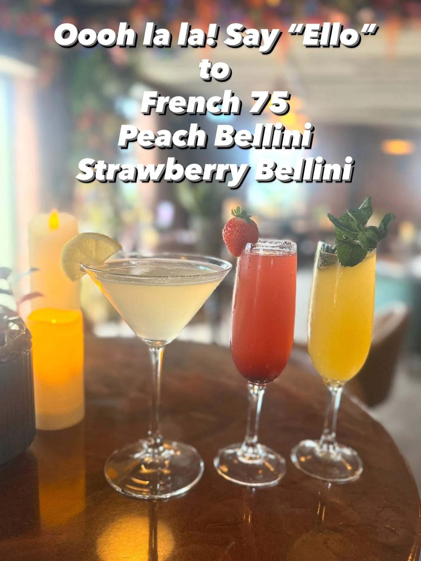 Ooo la la&hellip; we&rsquo;re turning up the charm with two new darlings behind the bar. 🥂✨ Meet the ever-so-sophisticated French 75&mdash;bubbly, classy, and just a little dangerous (the best kind 😉). And for those who like their romance with a sw