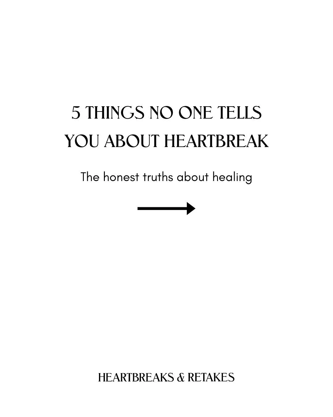 Nobody prepares you for the reality of heartbreak. Here are 5 truths you need to know about it.

Swipe through if you need the reminder that what you&rsquo;re feeling is completely normal. Your healing journey is valid, messy, and uniquely yours.

Wh