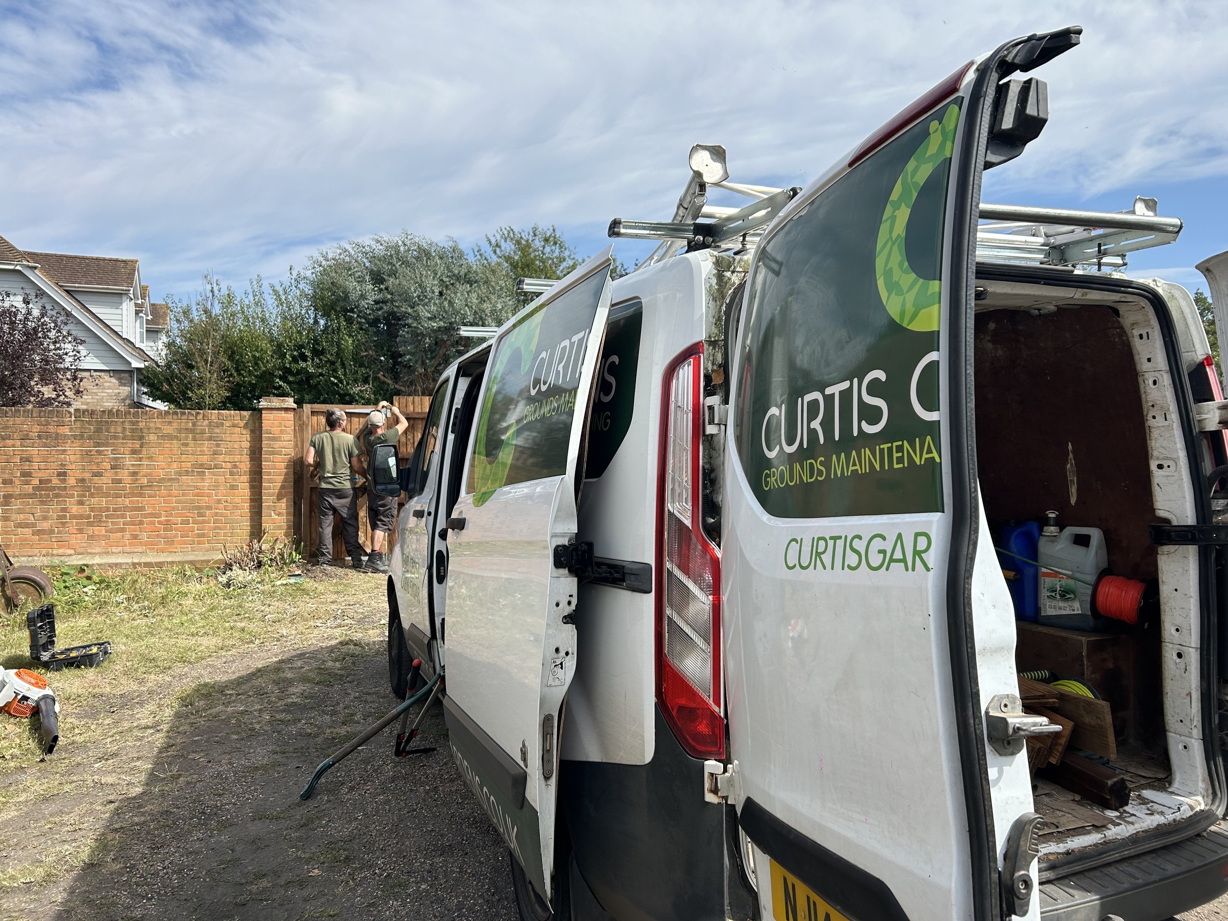 Gate install, Curtis Gardens van
