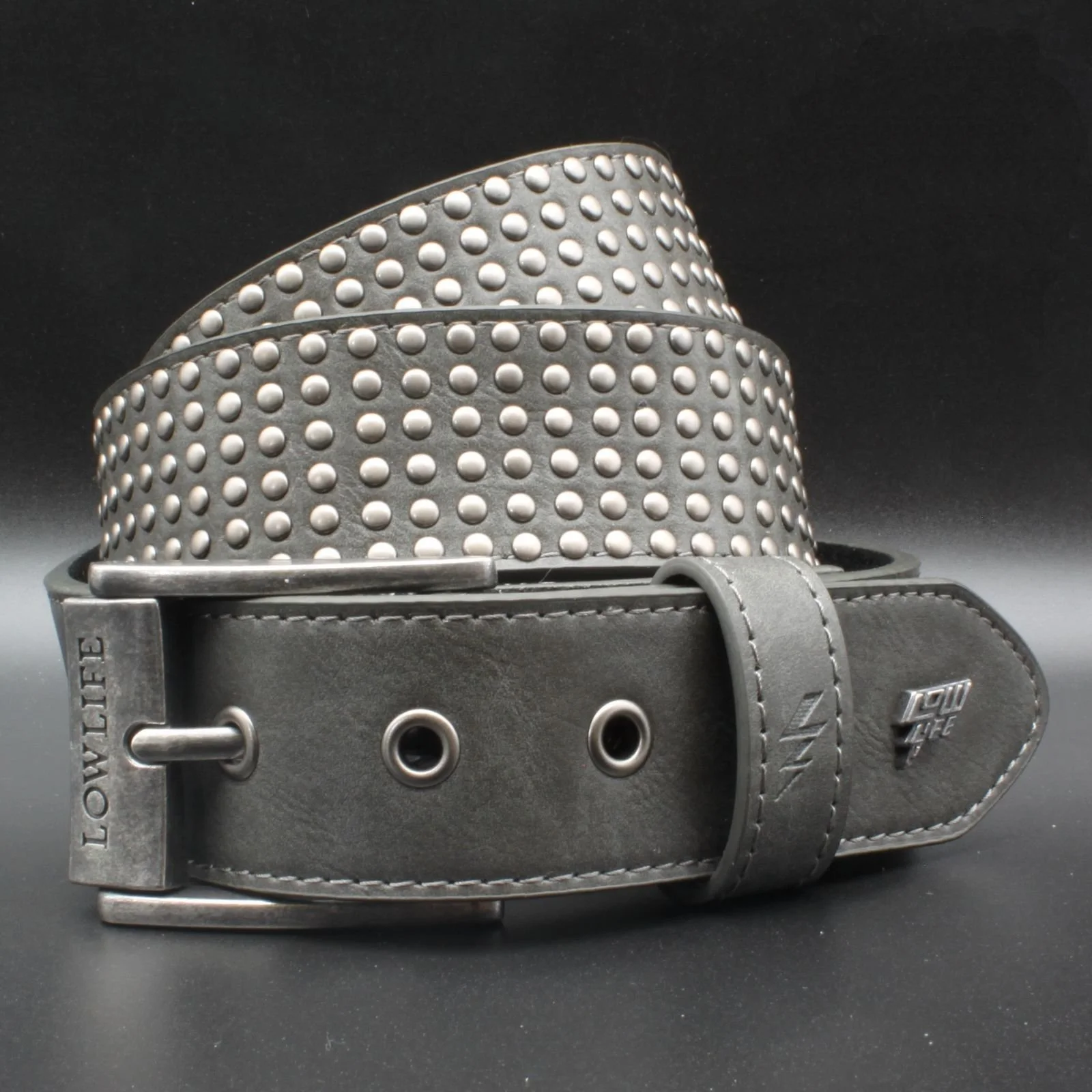 Wallace Leather Belt in Slate