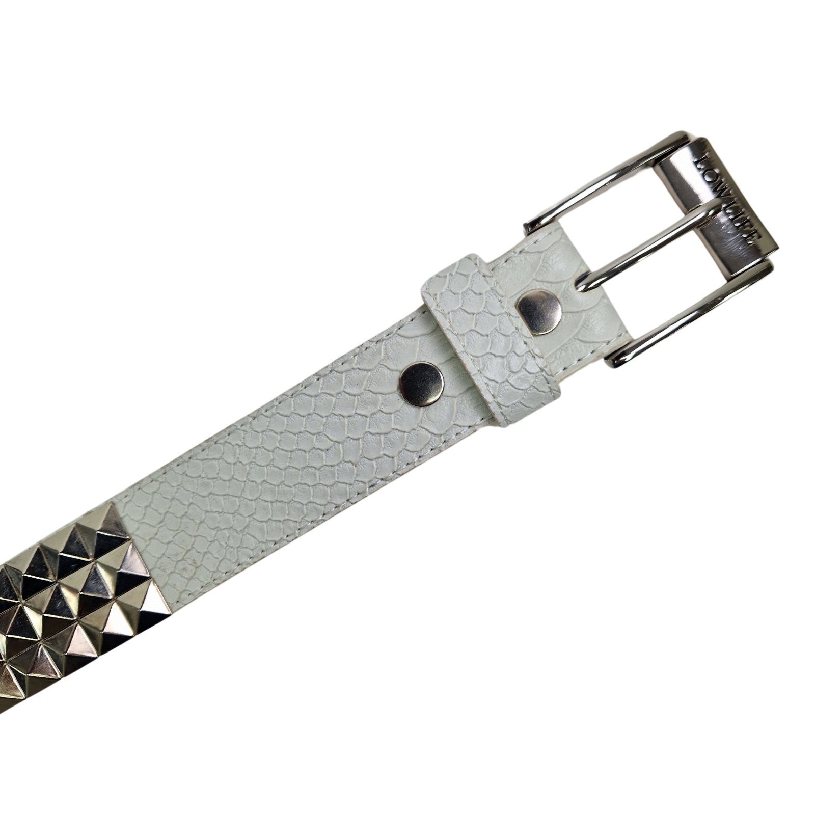thumbnail image 2 of Lowlife Vegan Triple Studded Belt – Black And Silver – Men's Faux Leather 2 of 6