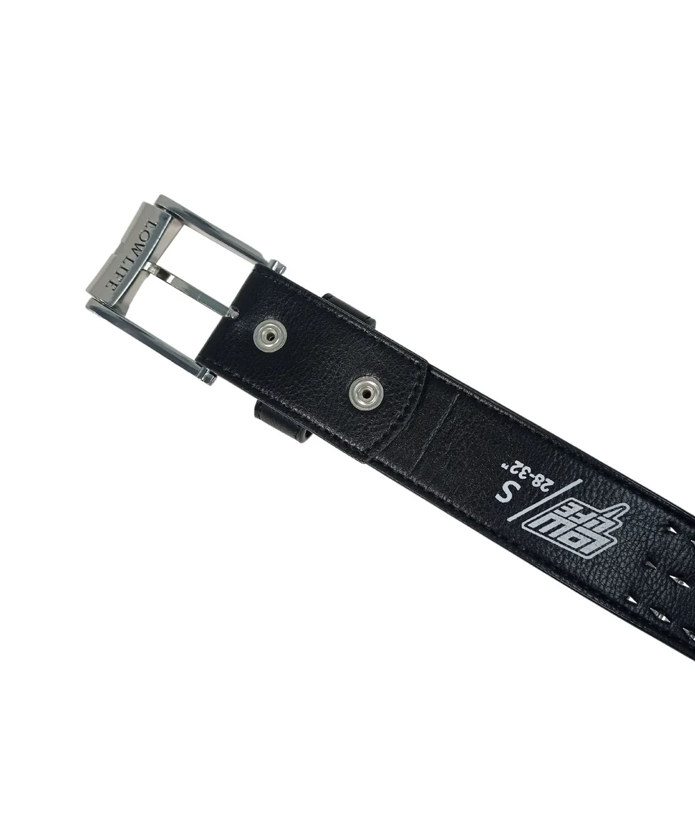 Vegan Triple Studded Belt Black and Silver — Lowlife