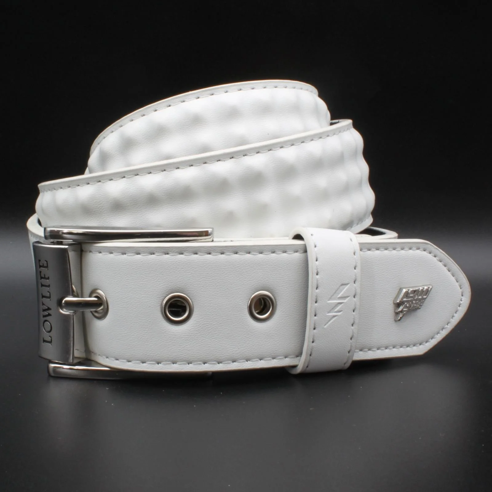 Cover Up Leather Belt in White