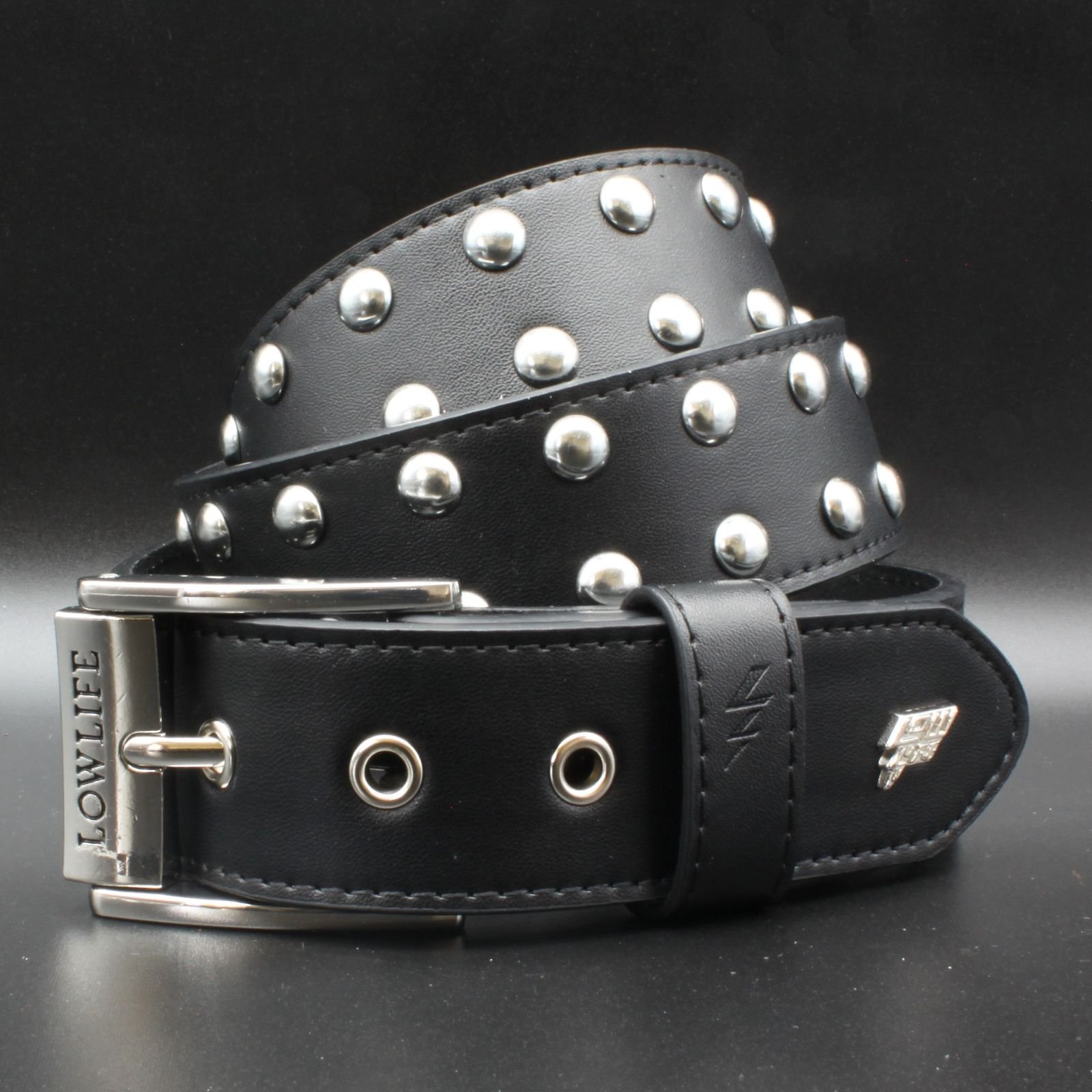 Sphere Leather Belt in Black