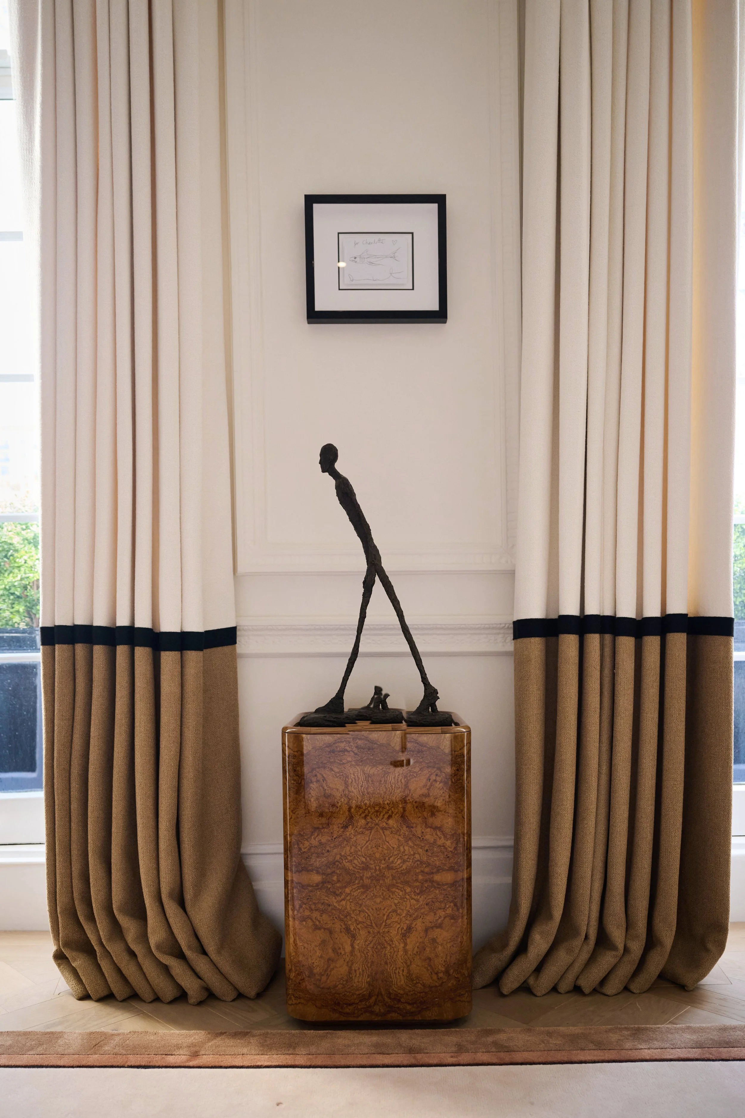 Hans Place London Curtaining for the living room