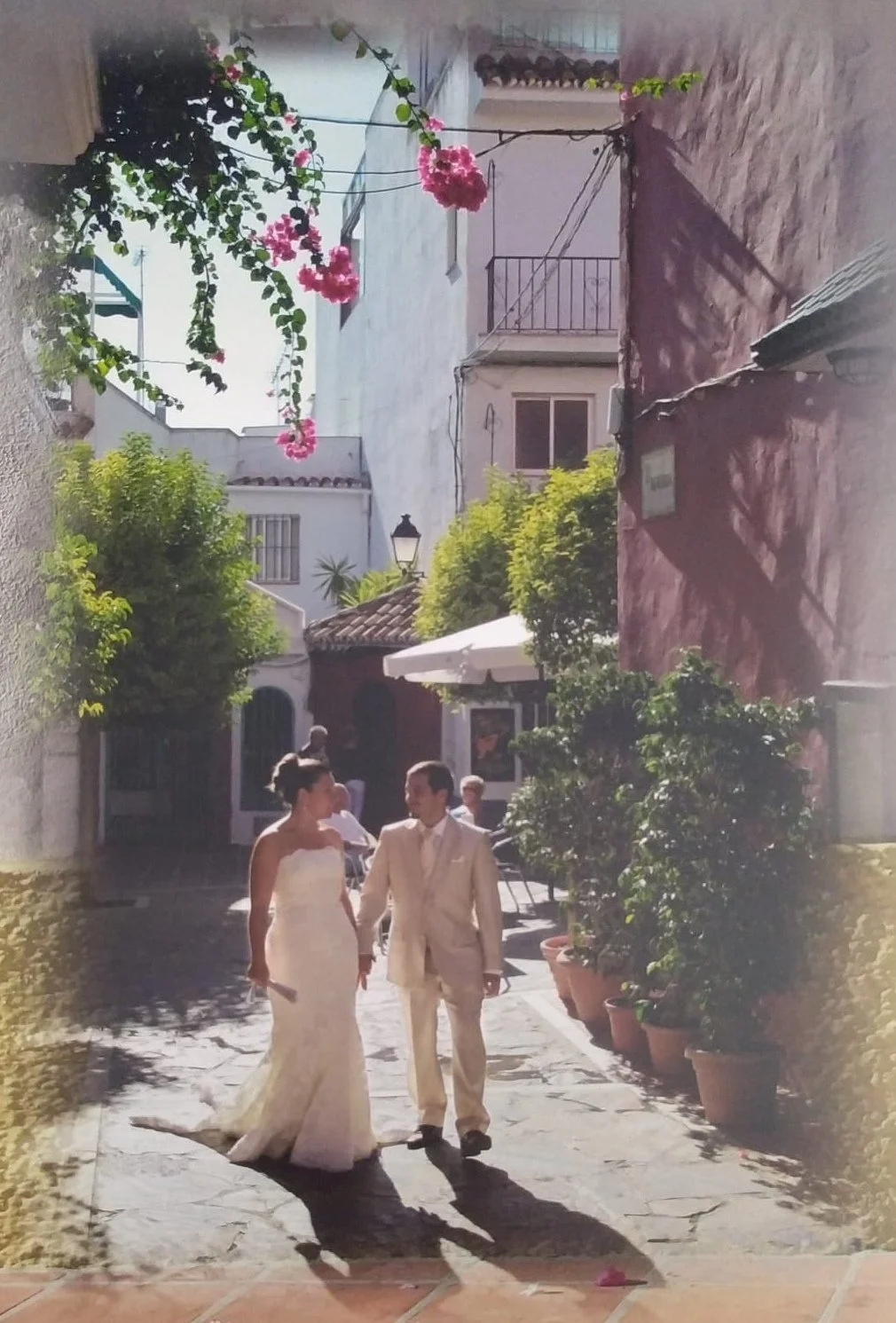 Photo de mariage couple beige