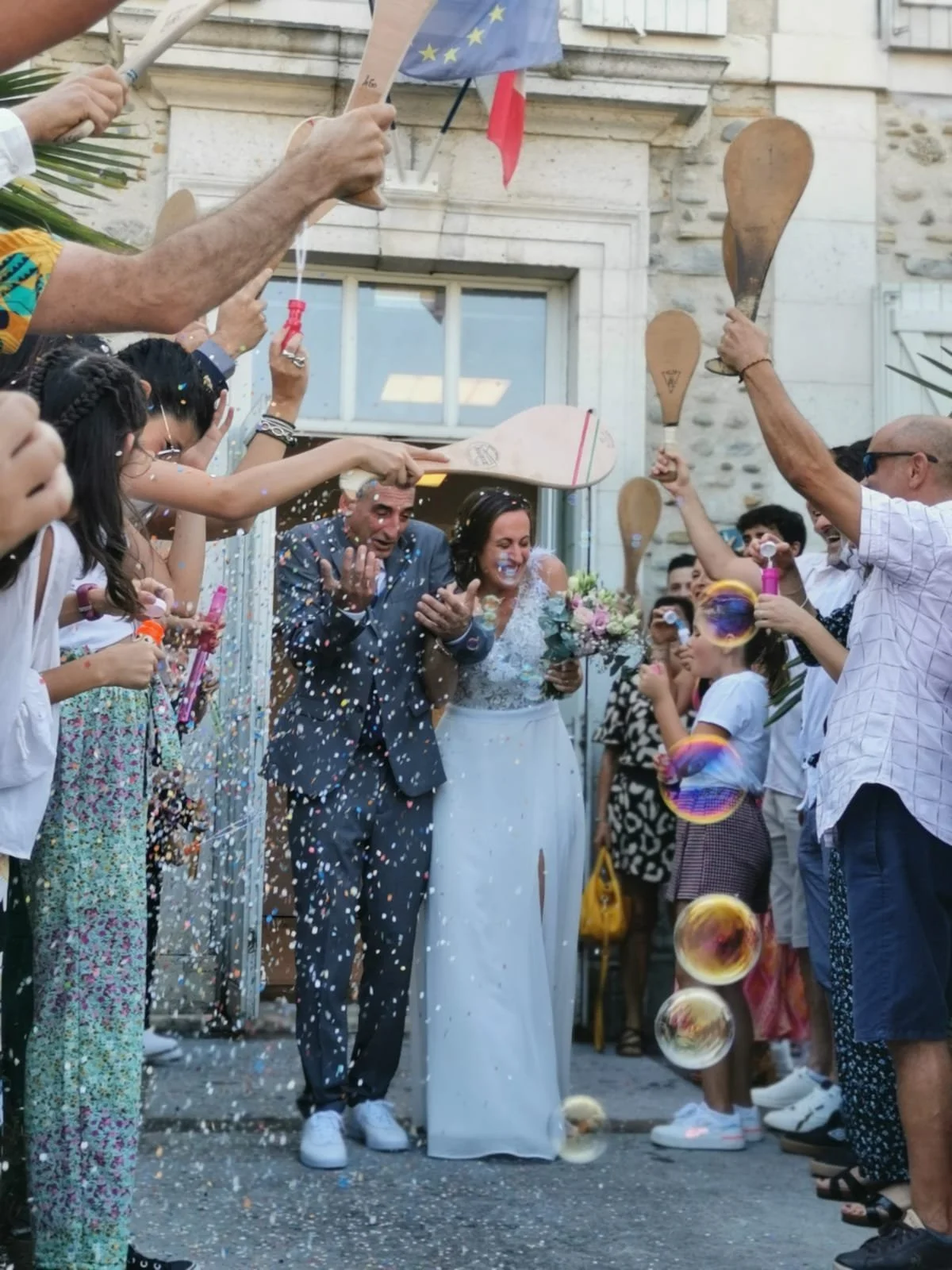 Sortie des mariés mariage au Pays Basque