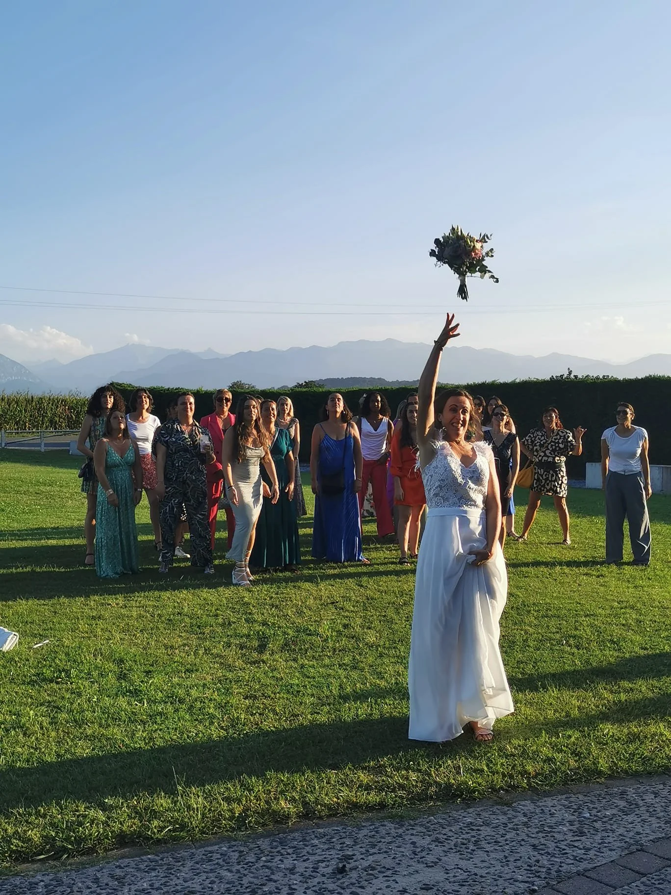 Lancé de bouquet mariage