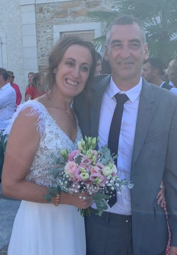 Couple de jeunes mariés Landes