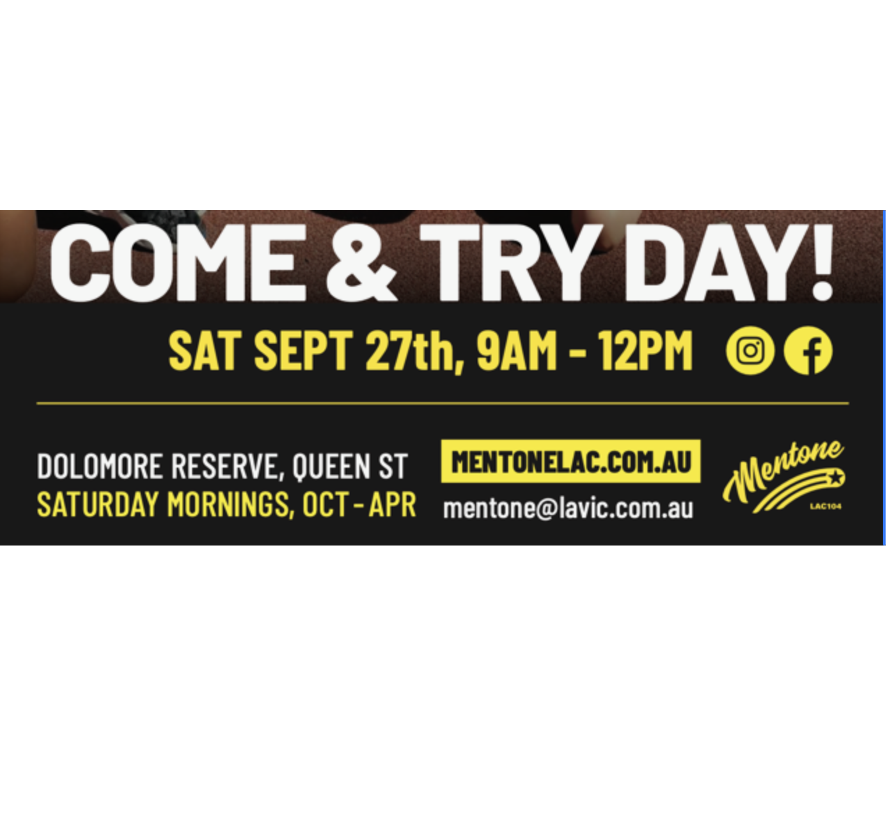 Come ‘n Try Day - Saturday 27th September