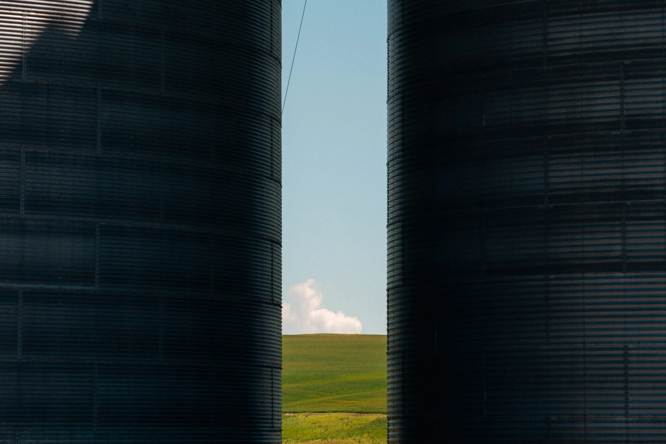View Through Silos. Palouse, Washington.