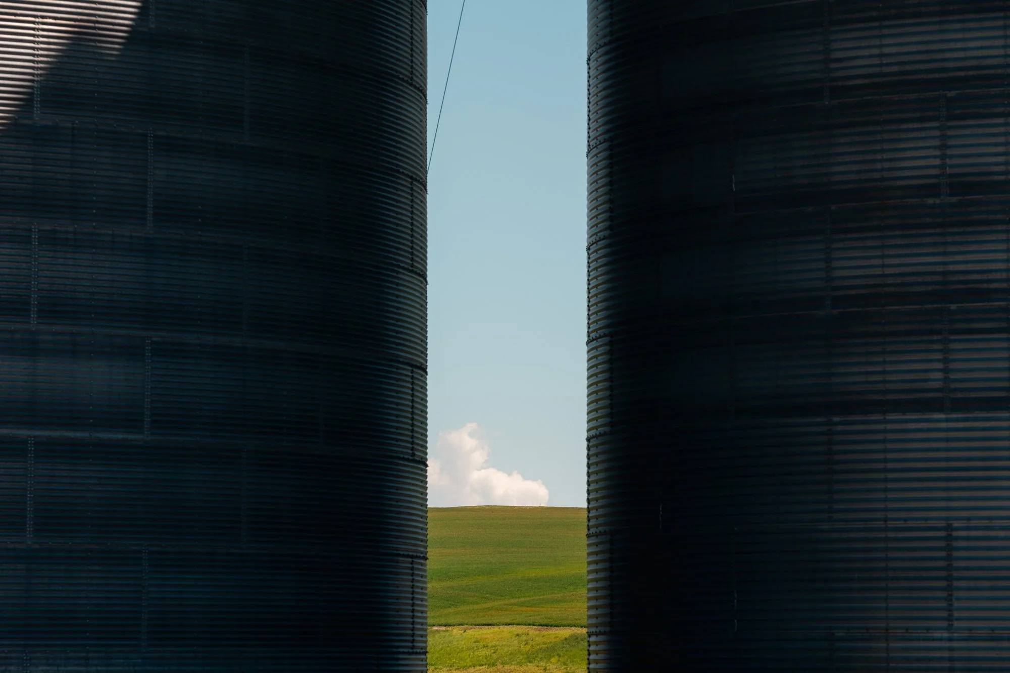 View Between Two Silos | Palouse, Washington