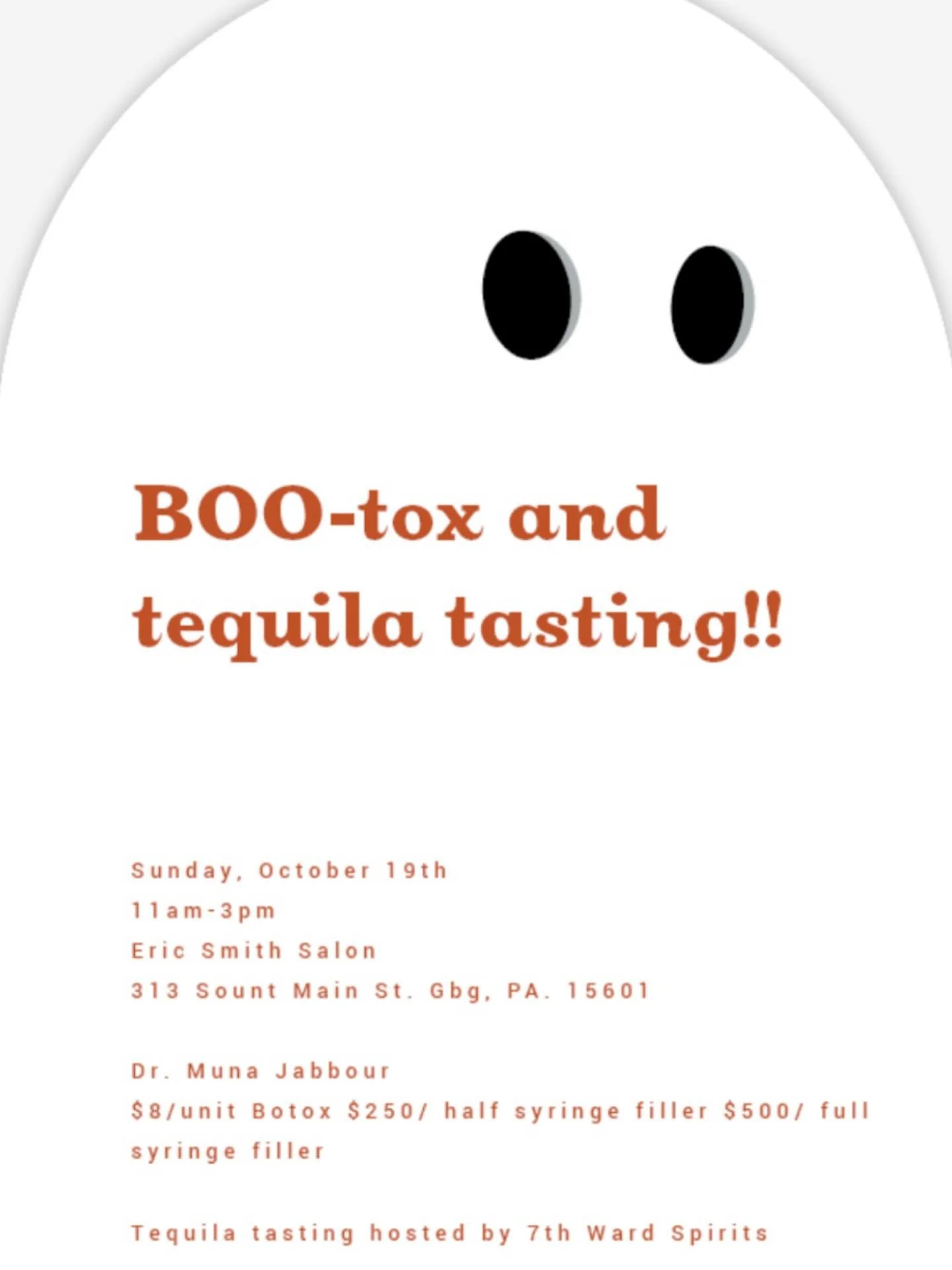 Boo-tox and Tequila tasting