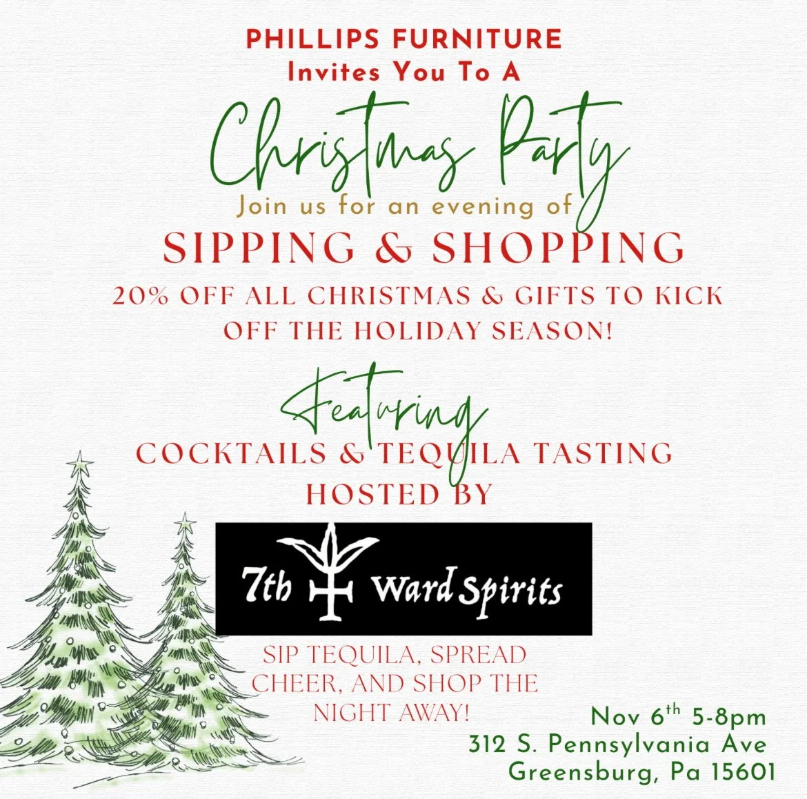 Phillips Furniture Sipping &amp; Shopping