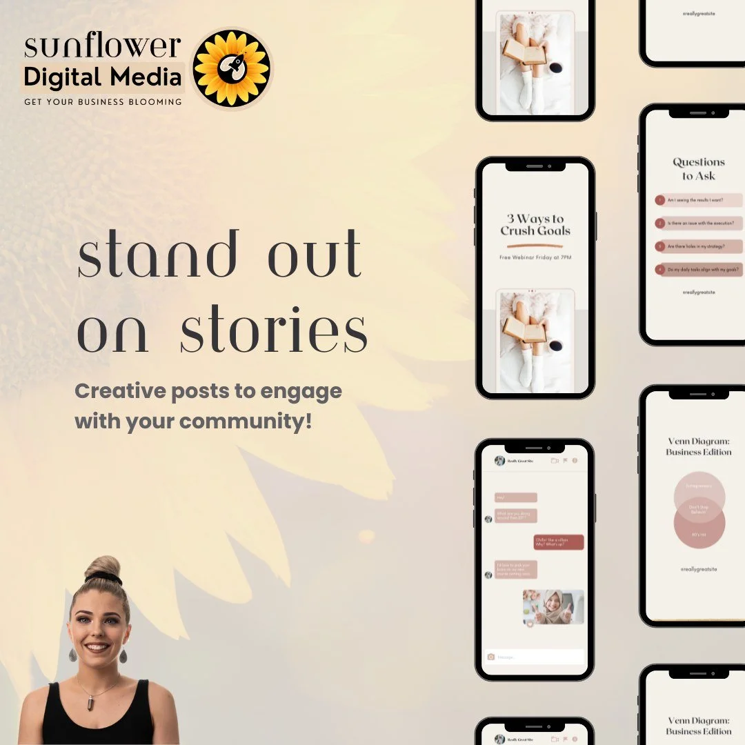 𝓓𝓲𝓭 𝔂𝓸𝓾 𝓴𝓷𝓸𝔀? Instagram Stories are a powerful tool for reaching your audience and growing your business! 🌻🌞

😱Instagram 𝐡𝐚𝐬 𝐨𝐯𝐞𝐫 𝟐 𝐁𝐈𝐋𝐋𝐈𝐎𝐍 𝐝𝐚𝐢𝐥𝐲 𝐚𝐜𝐭𝐢𝐯𝐞 𝐮𝐬𝐞𝐫𝐬! Making it the perfect landscape to reach your 